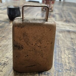 Vintage Brown Metal Cowbell